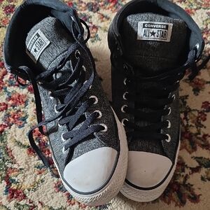 Converse Kids Black and White High-Top Sneakers